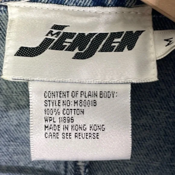 Vintage JenJen Women’s Oversized Bedazzled Jean Jacket - Picture 2 of 4